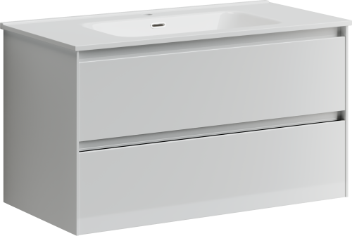 Тумба под раковину Sancos Cento CN90W 89х45х50 настенная - фото 2