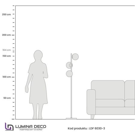 Торшер Lumina Deco Fratte (Фратте) LDF 6030-3 CHR