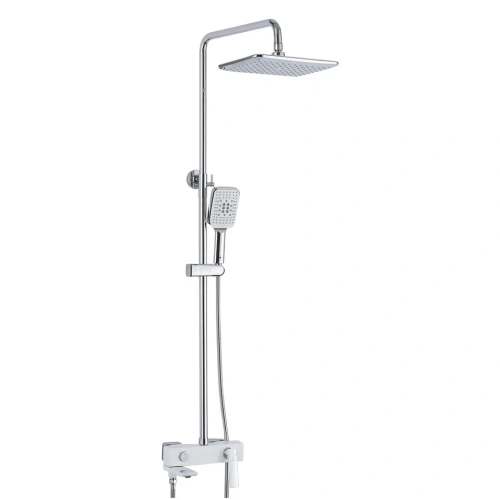 Душевая стойка Rose R2736F настенная цвет белый/хром - фото 2