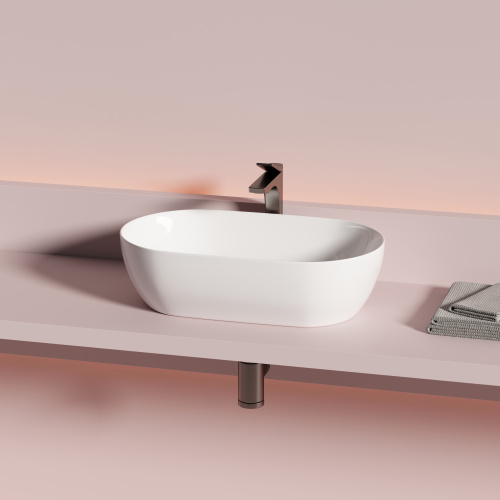 Раковина Ceramica Nova TWIST 50 см CN12001 накладная цвет белый - фото 4