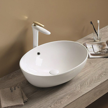 Раковина керамическая Art&Max AM-78394 60х20 накладная цвет белый