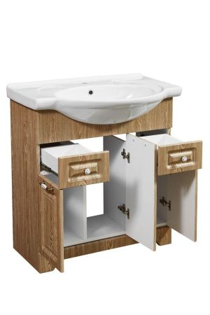 Тумба под раковину Stella Polar Кармела SP-00000179 70х30 напольная цвет коричневый