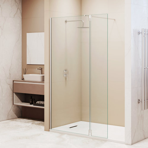 Душевая перегородка RGW Walk In 351005143-11 140х195 стекло прозрачное профиль хром глянцевый - фото 2