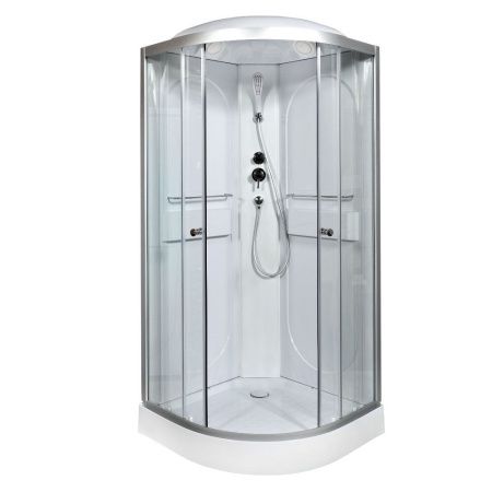 Душевая кабина AvaCan L608 80х80 четверть круга с крышей ориентация универсальная