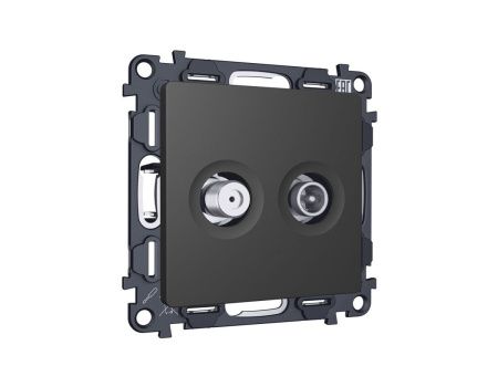 Комплект механизма розетки TV оконечной + SAT 5-862MHz 3.5dB/950-2150MHz 3.5dB Ambrella Volt MA MA913310