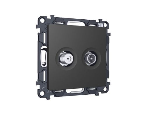 Комплект механизма розетки TV оконечной + SAT 5-862MHz 3.5dB/950-2150MHz 3.5dB Ambrella Volt MA MA913310 - фото 3