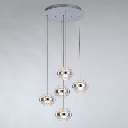 Светильник подвесной Delight Collection Indiana (Индиана) MD22030002-5A chrome/clear