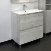 Тумба с раковиной Comforty Верона 00004137102CF 80х50 напольная цвет серый