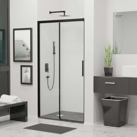 Душевая дверь RGW Leipzig 34121220-14 200х195 стекло прозрачное профиль черный