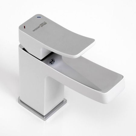 Смеситель Wasserkraft Aller 1060 WHITE 1063W на раковину белый/хром