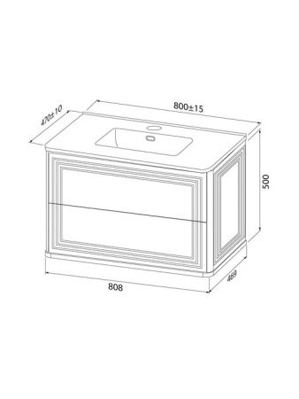 Тумба с раковиной Iddis Oxford Neo OXN80W0i95K 80х50 подвесная цвет белый