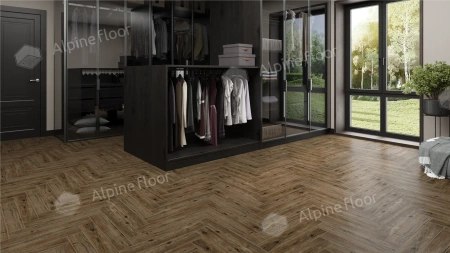 Ламинат Alpine Floor Herringbone 12 Pro New LF106-10 Дуб Бордо толщина 1.2 см 34 класс 606х101