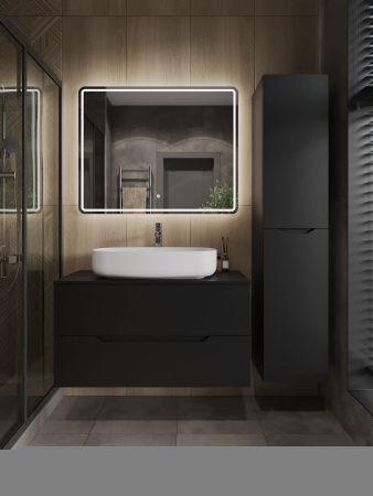 Тумба с раковиной Orange Line Li-100TubMDF+B07-675W 100х50