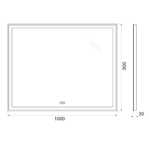Зеркало BelBagno SPC-GRT-1000-800-LED-TCH-WARM 100х80 - фото 5