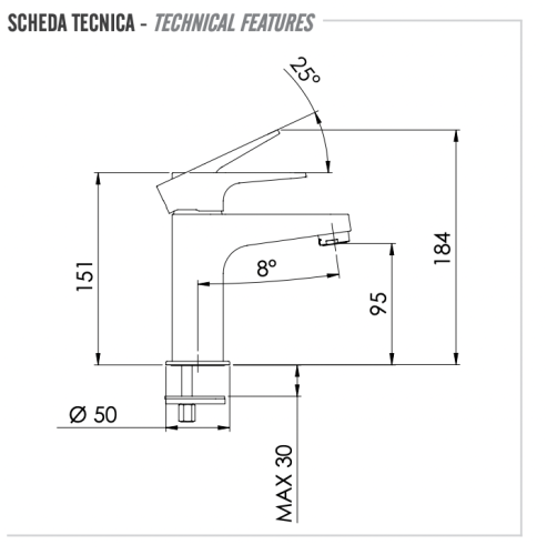 Смеситель Remer Winner W12 на раковину хром - фото 2