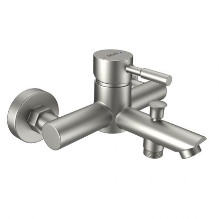 Смеситель для ванны и душа Dorff Logic NEW D0103030SS настенный нержавеющая сталь