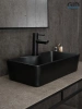 Раковина керамическая Gid Geométrico 53353 60х30 накладная цвет черный 1 отверстие под смеситель