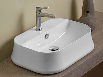 Раковина из санфаянса Simas SH 09 60х42 накладная цвет белый