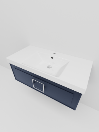 Тумба с раковиной La Fenice CUBO NFNC-01-CUB-BG-100-1-100 100х50 подвесная цвет синий