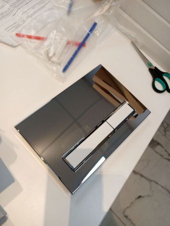 Клавиша смыва механическая KK POL Vitrum Grande V1 SPP/124/0/K цвет черный/сатин