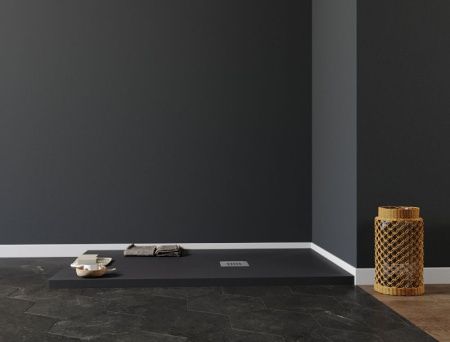 Душевой поддон из искусственного камня Aquanet Pleasure 00258892 140х80 черный без каркаса