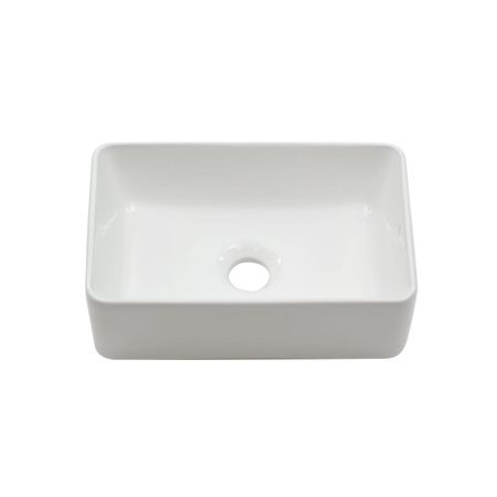 Раковина из сантехнического фарфора Melana 320319-805 40х20 накладная цвет белый без отверстий под смеситель