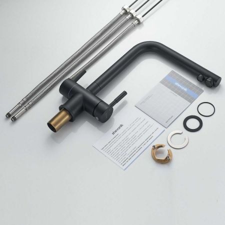 Смеситель для кухни Shevanik S468H на мойку черный