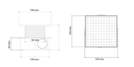 Душевой трап Boheme Smart Design 984-10-MG 10х10 золото