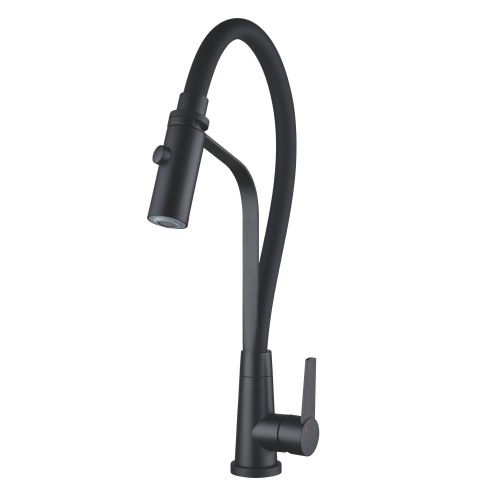 Смеситель для кухни Shevanik S943H-3 на мойку черный - фото 2