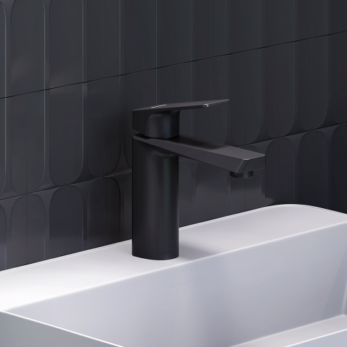 Смеситель Damixa Merkur 400210300 на раковину/на столешницу черный без термостата - фото 4