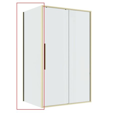 Боковая стенка Niagara Nova NG-A90SG-34 90х195 стекло прозрачное профиль золото
