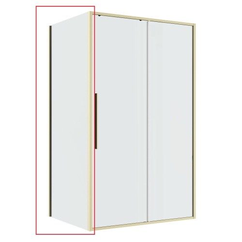 Боковая стенка Niagara Nova NG-A100SG-34 100х195 стекло прозрачное профиль золото брашированное - фото 2