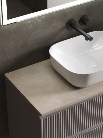 Тумба под раковину Sancos SNOB R SNR100SM 100х40 подвесная цвет бежевый