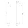 Смеситель для раковины Gessi Gessi316 54097#299 напольный черный (внешняя часть)