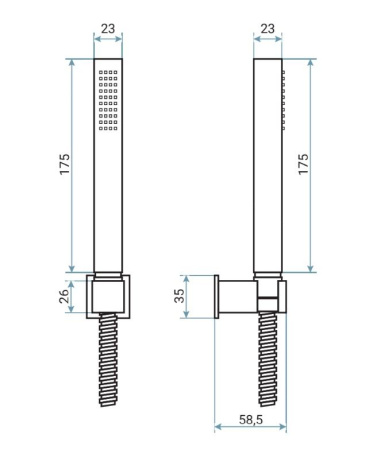 Душевой гарнитур Emmevi 180/NEO цвет черный матовый