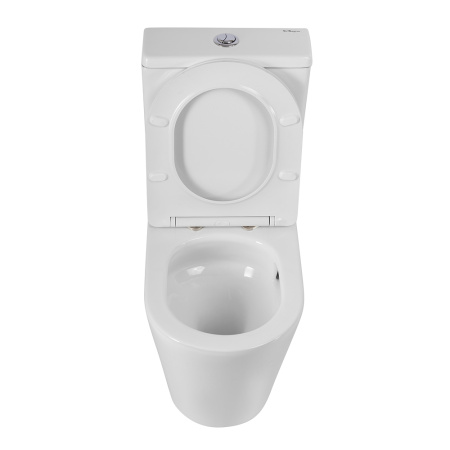 Унитаз напольный с бачком BelBagno FLAY-TOR BB2149CP-TOR/SC/BB2149T белый с сиденьем микролифт безободковый смыв торнадо