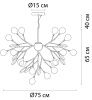 Люстра подвесная Arte Lamp Candy (Цанды) A7274SP-36WH