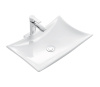 Раковина из санфаянса CeramaLux 9176 57х43 накладная цвет белый 1 отверстие под смеситель