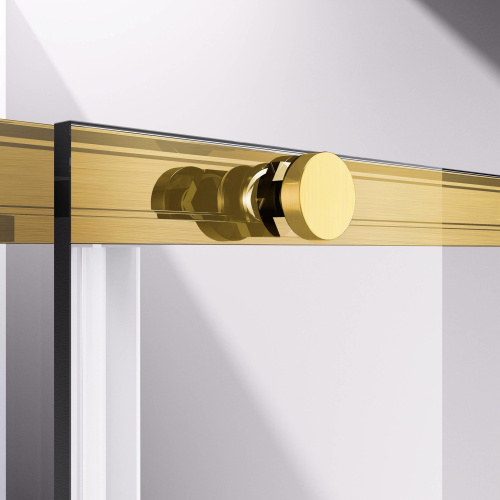 Душевой уголок Vincea Slim-N VSR-4SN9012CLG 120х90 стекло прозрачное профиль золото брашированное - фото 4