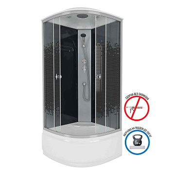 Душевая кабина Niagara Eco 7509 100х100 четверть круга с крышей ориентация универсальная Душевая кабина Niagara Eco 7509 100х100 четверть круга с крышей ориентация универсальная