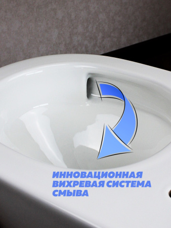 Унитаз подвесной Teymi Lina T40110 белый с сиденьем микролифт безободковый смыв торнадо