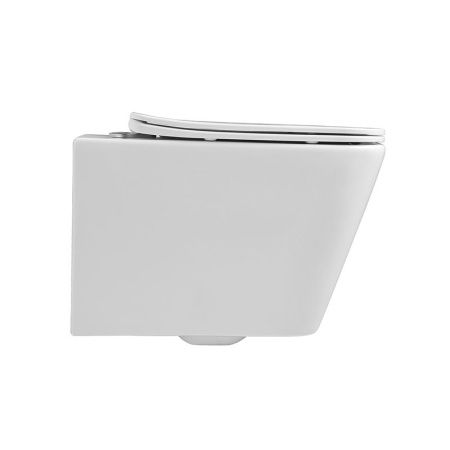 Унитаз подвесной CHARUS TORRE BIANCA EWC700-114W белый с сиденьем микролифт безободковый каскадный смыв