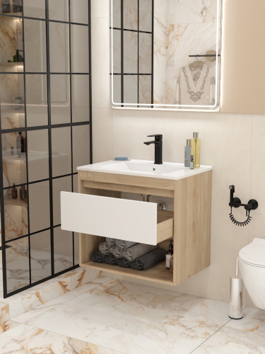 Тумба с раковиной Teymi Vitra F15923 70х46х50 подвесная - фото 4