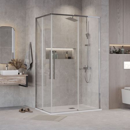 Душевой уголок Grossman Galaxy 300.K33.01.9070.10.00 90х70 стекло прозрачное профиль хром без поддона