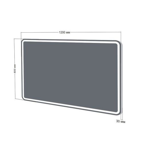 Зеркало с подсветкой Бриклаер 4627125414251 120х80 - фото 3