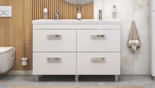 Тумба под раковину Velvex ORLANDO tnORL.120-211 120х45х80 напольная цвет белый - фото 2