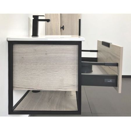 Тумба с раковиной Comforty Бонн 00-00008475CF 80х50 подвесная цвет серый