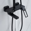 Душевая стойка Shevanik S6826H настенная цвет черный