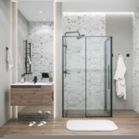 Душевой уголок Grossman Galaxy 120.K33.01.1390.21.02 130х90 стекло текстурное профиль черный без поддона