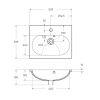 Раковина керамическая BelBagno BB1923-500 50х40 накладная цвет белый 1 отверстие под смеситель